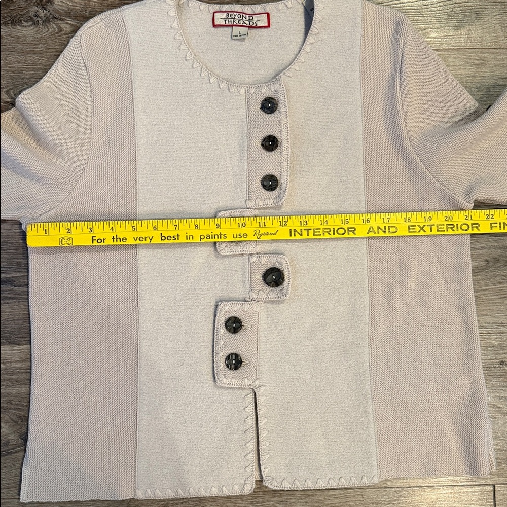 Beyond Threads Tabs Alpaca Cardigan Size L - Picture 7 of 9